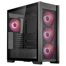 asus tuf gaming gt302 argb mid tower gaming chassis (black) – high airflow, interchangeable panels, usb type c, e atx support