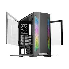 msi mag forge 100r mid tower gaming chassis (black) – tempered glass, argb fans, superior airflow