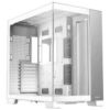 antec c8 dual chamber tempered glass full tower gaming chassis (white) – e atx support, 270° panoramic view, high airflow cooling
